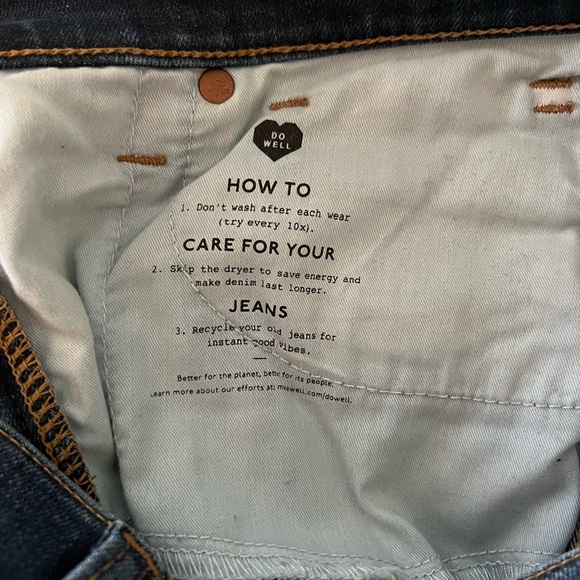 Madewell 10" High-Rise Skinny Jeans in Danny Wash: TENCEL Denim. Size 27. - Picture 11 of 11